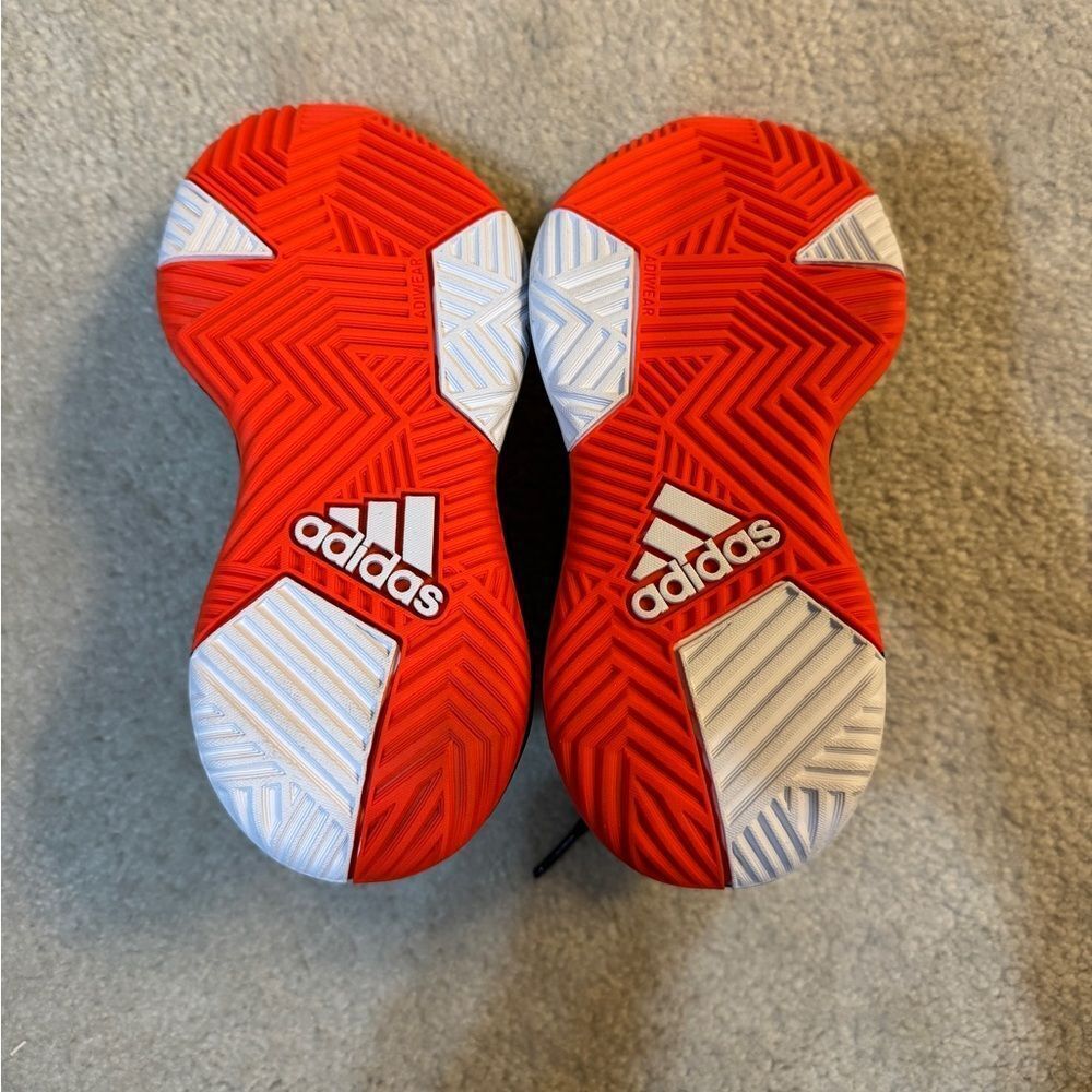 Boys Adidas Own The Game 2.0 J "White Solar Red" Basketball Shoes Sz 13 NWOT - Picture 5 of 6